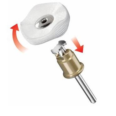 Dremel EZ SpeedClic 423S - poleringshjul - f&ouml;r plast, aluminum, metallr&ouml;r, rostfritt st&aring;l, bladmetall, koppar, silver, guld, mjuk metall, m&auml;ssing, plexiglas, h&auml;rdat st&aring;l, glassfiberf&ouml;rst&auml;rkt plast, st&aring;lprofiler