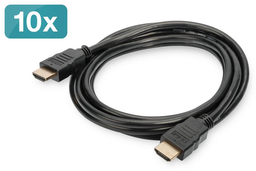 Digitus AK-990920-020-S HDMI-kabel 2 m HDMI Type A (Standard) Sort