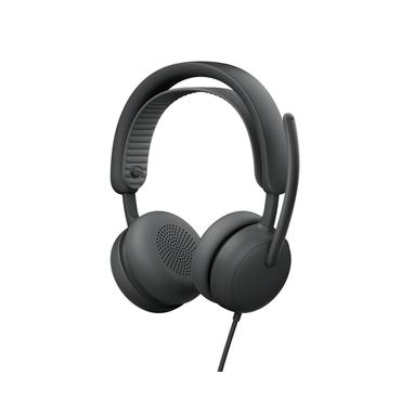 Logitech Zone Wired 2 Headset Ledningsført Opkald/musik USB Type-C / USB Type-A Grafit