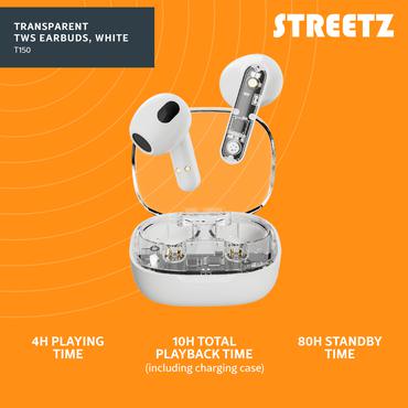 STREETZ T150 - True wireless-h&ouml;rlurar med mikrofon