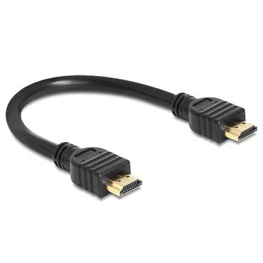 Delock High Speed HDMI with Ethernet - HDMI-kabel med Ethernet - 25 cm