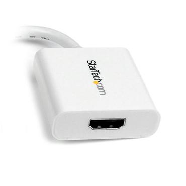 StarTech.com Mini DisplayPort till HDMI-videoadapter &ndash; Vit - videokort - DisplayPort / HDMI - 17 cm