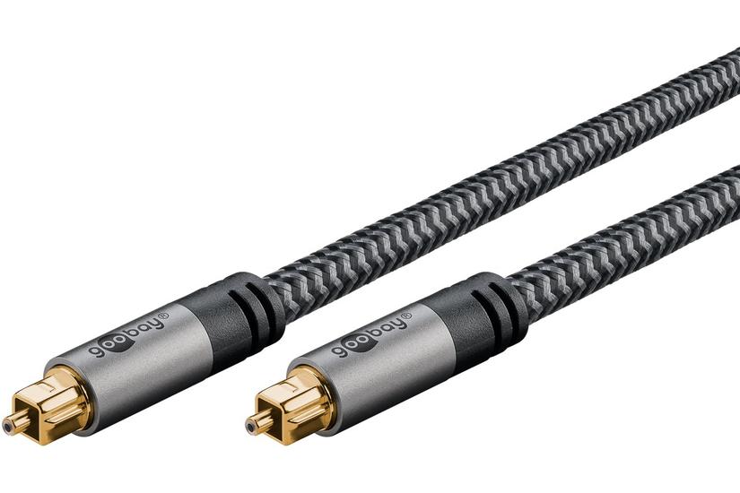 TOSLINK Cable, 1 m, Sharkskin Grey
