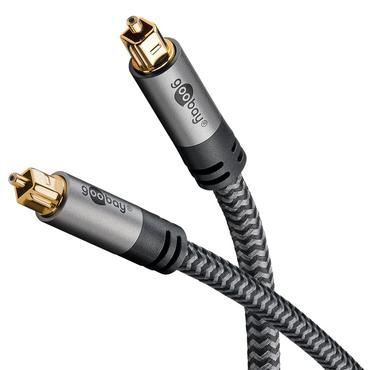 TOSLINK Cable, 1 m, Sharkskin Grey