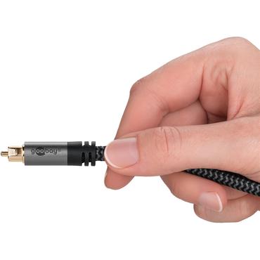 TOSLINK Cable, 1 m, Sharkskin Grey