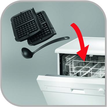 Tefal XA724810 Waffle plates, Black