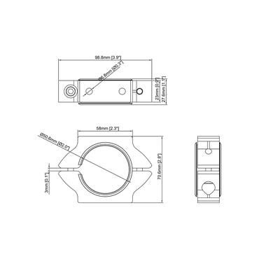Multibrackets PRO Series komponenter til montering - sort