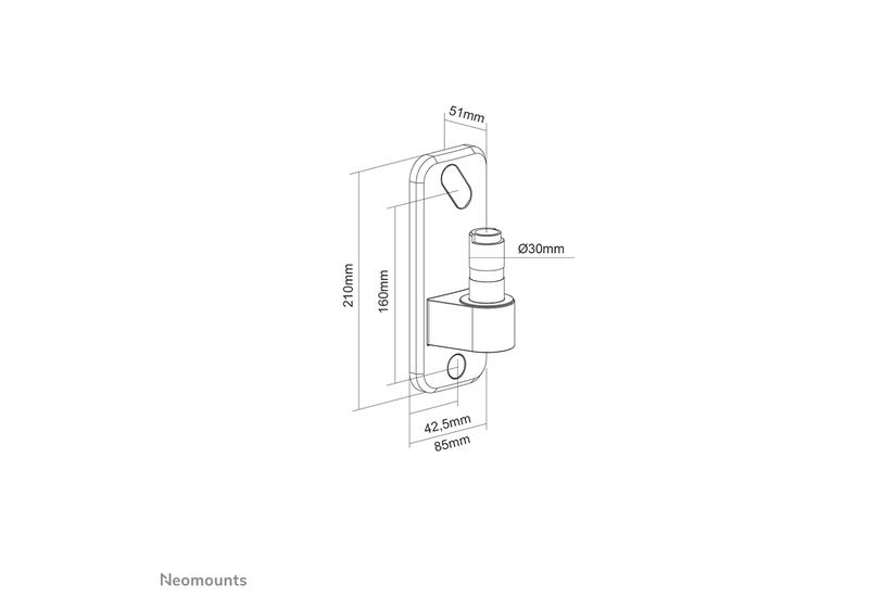 Neomounts AWL75-450BL monteringskomponent - f&ouml;r ledarm - svart