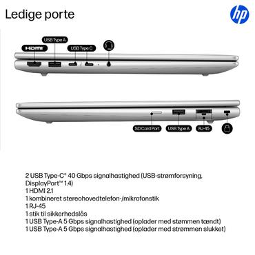 HP EliteBook 6 G1q Next Gen AI PC Copilot+ PC Snapdragon X1-26-100 Laptop 35,6 cm (14") WUXGA 32 GB LPDDR5x-SDRAM 512 GB SSD Wi-Fi 7 (802.11be) Windows 11 Pro S&oslash;lv