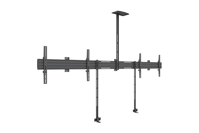 Multibrackets M Pro Series Side by Side with brackets konsol - fixerad - för 2 LCD-bildskärmar - svart