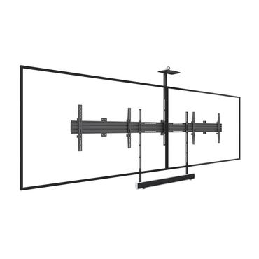Multibrackets M Pro Series Side by Side with brackets konsol - fixerad - för 2 LCD-bildskärmar - svart