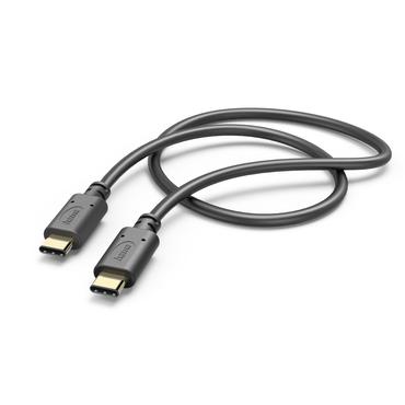 Hama USB-C - USB-C, 1m, czarny