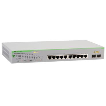 Allied Telesis AT GS950/10PS V2 - switch - 8 portar - smart - rackmonterbar