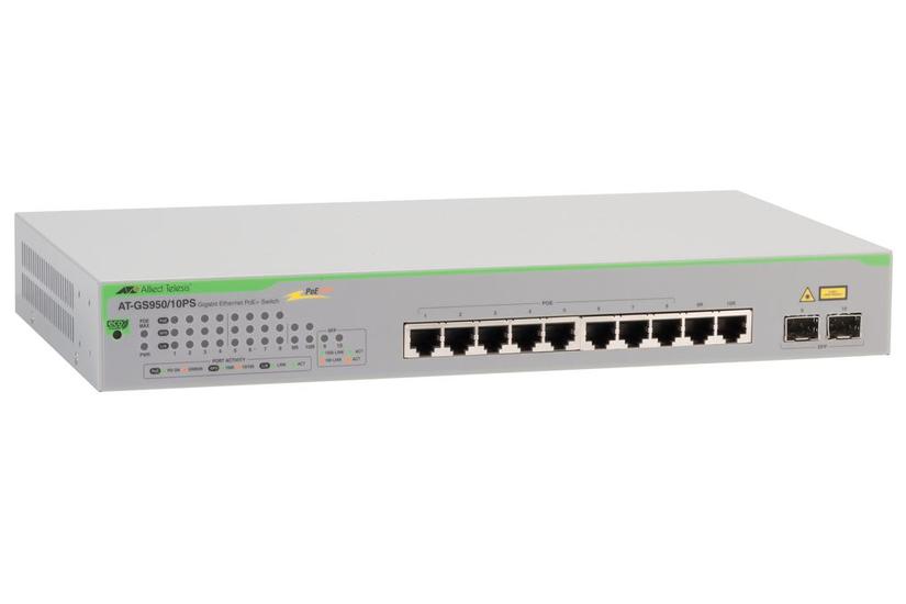 Allied Telesis AT GS950/10PS V2 - switch - 8 portar - smart - rackmonterbar