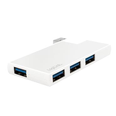 LogiLink USB 3.0 HUB 90/180 Grad drehbar, silber