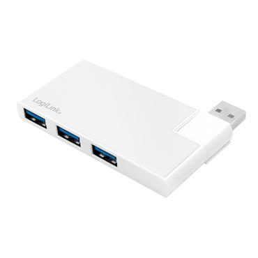 LogiLink USB 3.0 HUB 90/180 Grad drehbar, silber