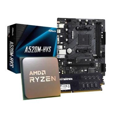 AMD 5700X - A520M - 32GB DDR4 PC Opgraderingspakke