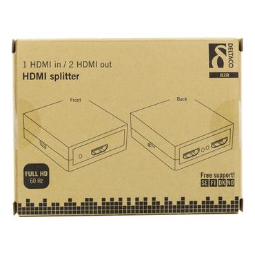 DELTACO HDMI-7050 - video/audiosplitter - 2 portar