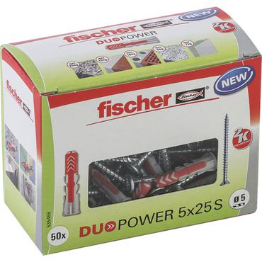 Fischer DUOPOWER 5 x 25 S LD 50 stk Udvidelsesanker 25 mm