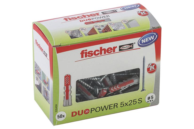 Fischer DUOPOWER 5 x 25 S LD 50 stk Udvidelsesanker 25 mm