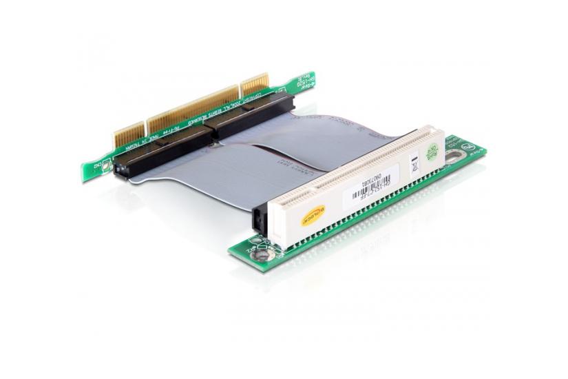 Delock Riser card PCI 32 Bit with flexible cable left insertion - kort för stigare