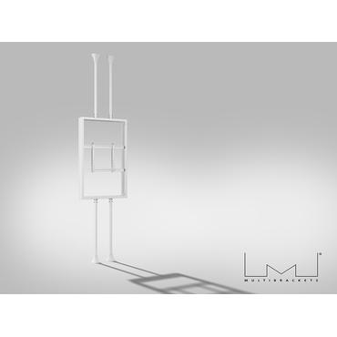 Multibrackets M Pro Series h&ouml;lje - medel, tv&aring; sidor, fasta armar - f&ouml;r 2 sk&auml;rmar - B2B, VESA max 600x400, med h&ouml;lje f&ouml;r sk&auml;rm, 3 m l&auml;ngd - vit, RAL 9005