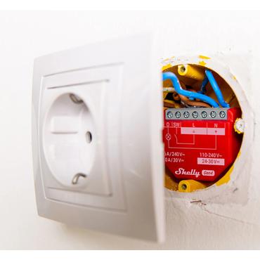 Shelly 1PM Gen4 Intelligent kontakt R&oslash;d