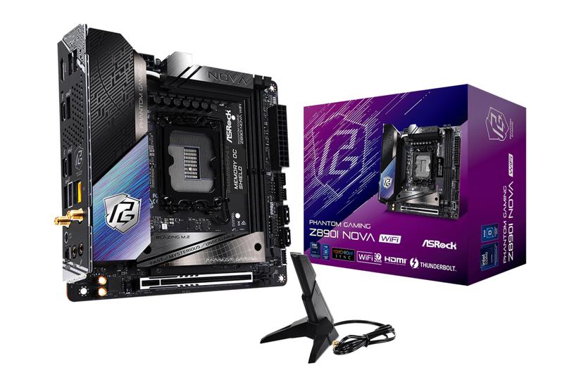 ASRock Phantom Gaming Z890I NOVA WIFI - moderkort - mini ATX - LGA1700-uttag - Z890