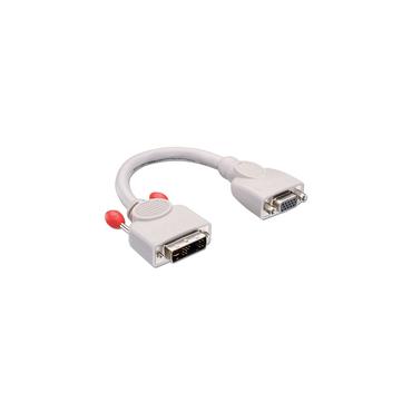 Lindy 41222 videokabel adapter 0,2 m DVI-A VGA (D-Sub) Gr&aring;