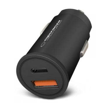 Esperanza EZC111K oplader til mobil enhed Smartphone, Tablet Sort USB Hurtig opladning Automatisk