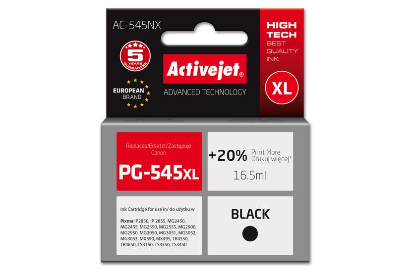 Activejet AC-545NX Printer Ink for Canon  Replacement Canon PG-545XL; Supreme; 16 5ml; Black