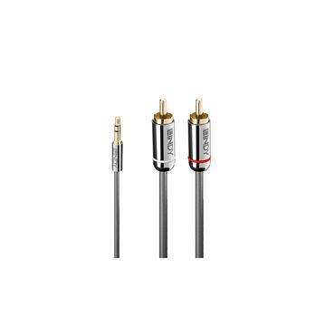 Lindy 35333 lydkabel 1 m 3.5mm 2 x RCA Anthracit