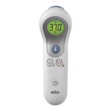 Braun BNT300WE digital kropstermometer Termometer med fjernregistrering Hvid Pande Knapper