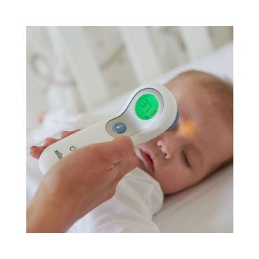 Braun BNT300WE digital kropstermometer Termometer med fjernregistrering Hvid Pande Knapper