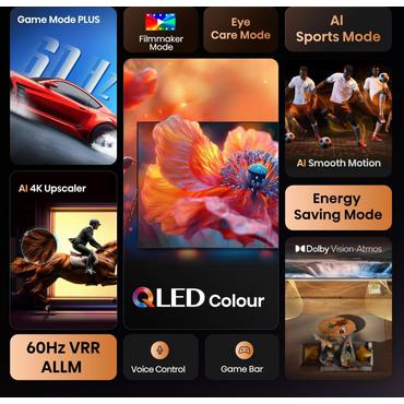 Hisense 55E77Q 139cm 55" 4K QLED Smart TV Fernseher