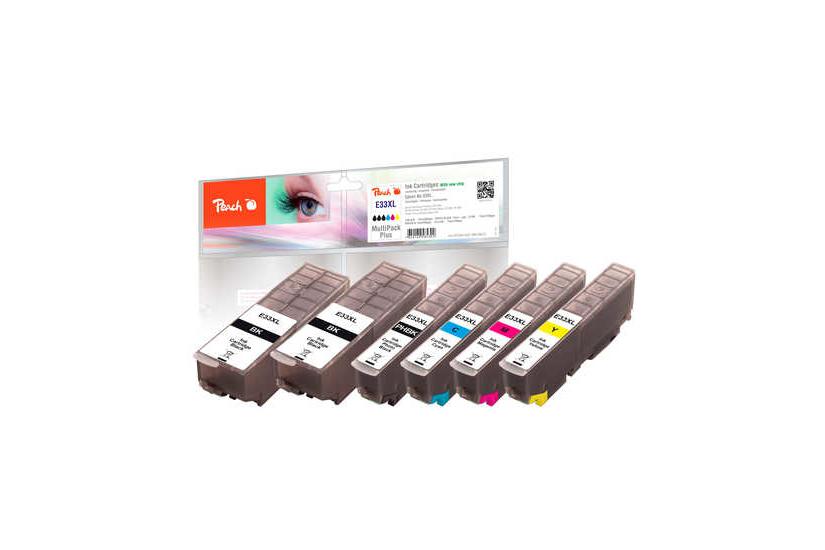 Peach PI200-422 bl&aelig;kpatron 6 stk Kompatibel Sort, Bl&aring;, Magenta, Foto sort, Gul