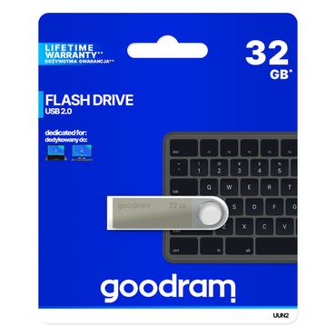 Goodram UUN2 USB-nøgle 32 GB USB Type-A 2.0 Sølv