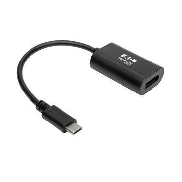 Eaton Tripp Lite Series USB C to DisplayPort Video Adapter Converter 4K x 2K @ 60Hz, Black, USB Type C to DP, USB-C, USB Type-C 6in Extern videoadapter - USB-C 3.1