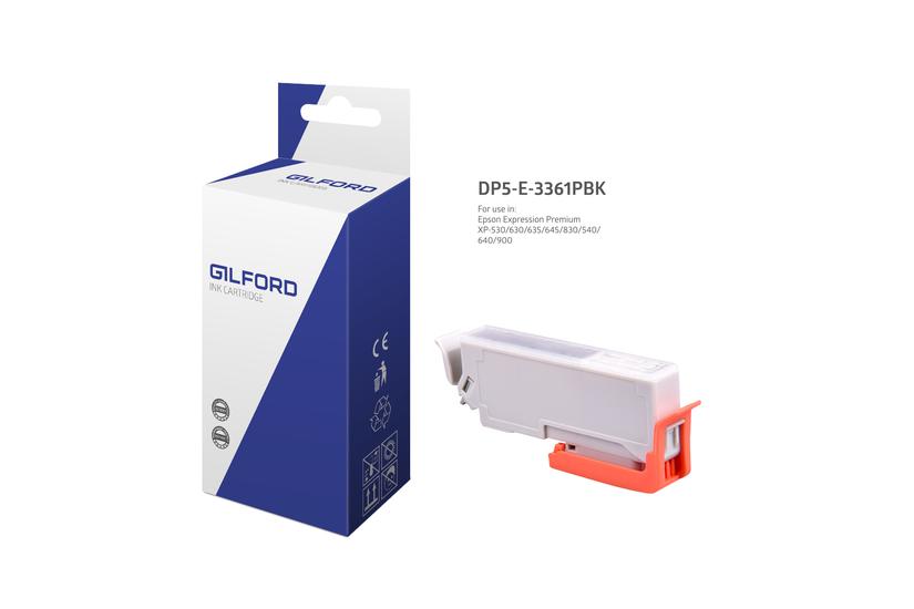 Gilford DE-3361PBK - foto-svart - kompatibel - bl&auml;ckpatron (alternativ f&ouml;r: Epson 33XL)