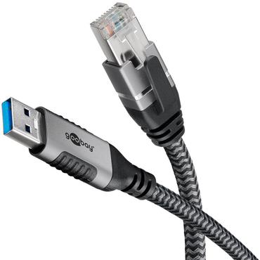 USB-A 3.0 to RJ45 Ethernet Cable, 2 m