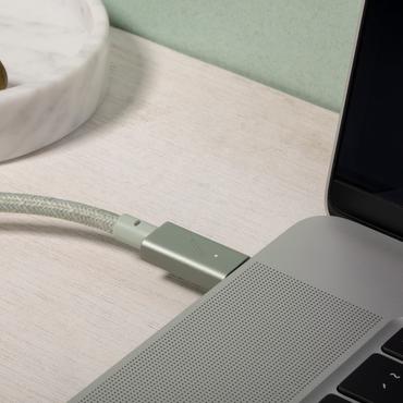 Native Union Belt Cable Pro (USB-C to USB-C) USB-kabel USB 2.0 2,4 m USB C Gr&oslash;n