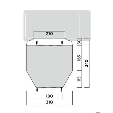Tunnel-Busvorzelt Eidfjord (grau, Modell 2025)