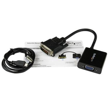 StarTech.com Aktiv DVI-D till VGA-kabeladapter - 1920x1200 - videokort - 24.8 m