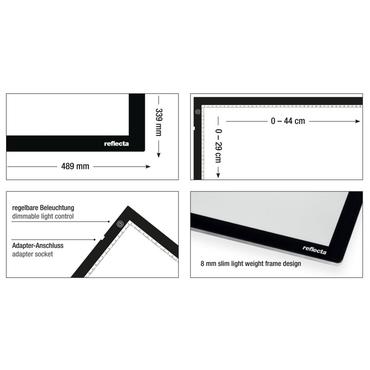 Reflecta LED Light Pad A3 Super Slim Enkelt billedramme Sort