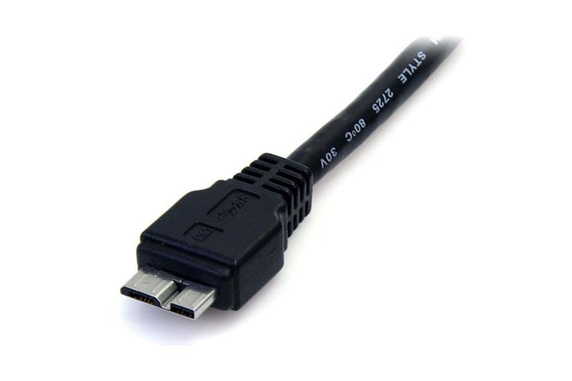 StarTech.com 0.5m (1.5ft) Black SuperSpeed USB 3.0 Cable A to Micro B - USB 3.0 Micro B Cable - 1x USB 3 A (M), 1x USB 3 Micro B (M) 50cm (USB3AUB50CMB) - USB-kabel - Micro-USB Type B til USB Type A - 50 cm