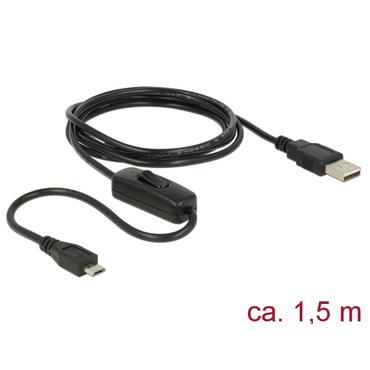 Delock - USB-kabel - Mikro-USB typ B (endast str&ouml;m) till USB (endast str&ouml;m) - 1.5 m