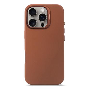Decoded Leather Backcover - sk&oacute;rzana obudowa ochronna do iPhone 16 Pro kompatybilna z MagSafe (tan)