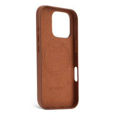 Decoded Leather Backcover - sk&oacute;rzana obudowa ochronna do iPhone 16 Pro kompatybilna z MagSafe (tan)