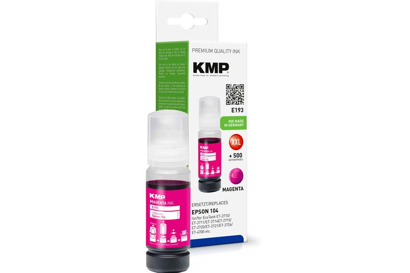 KMP E193 - magenta - kompatibel - bl&auml;cktank (alternativ f&ouml;r: Epson 104)