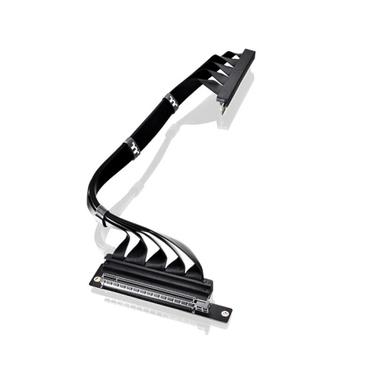 PCI-E 4.0 Dual 90° Riser-kabel (svart, 40 cm)